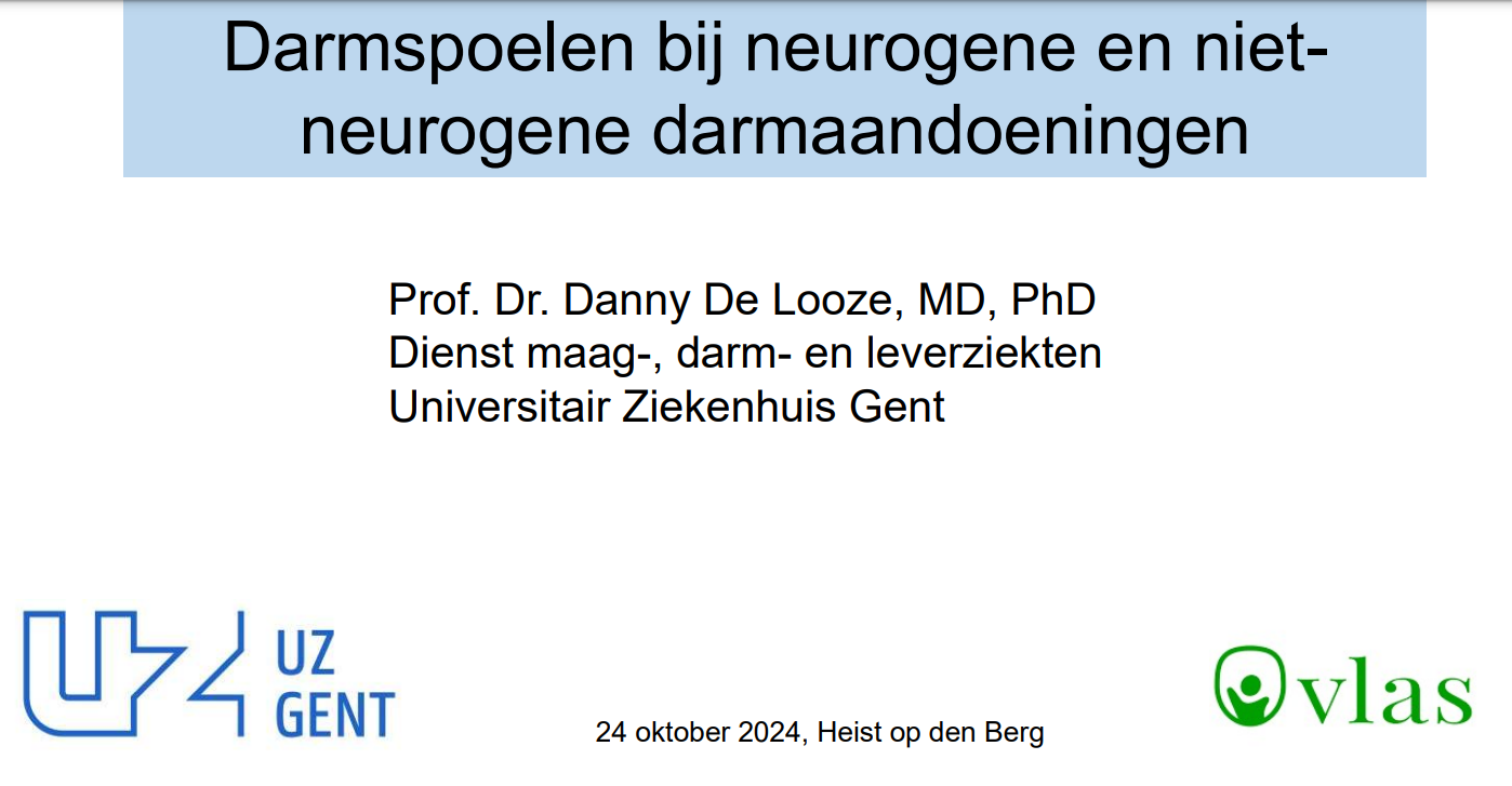 Darmspoelen bij neurogene en niet- neurogene darmaandoeningen