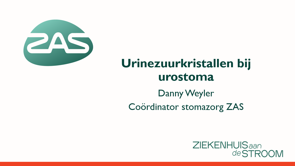 Urinezuurkristallen bij urostoma