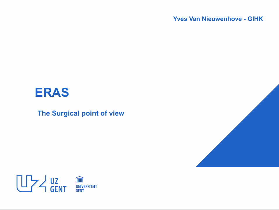 ERAS the surgical point of vieuw
