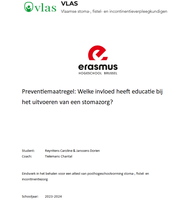 Preventiemaatregel: Welke invloed heeft educatie bij het uitvoeren van een stomazorg?