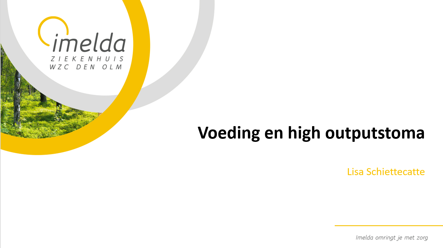 Voeding en high outputstoma